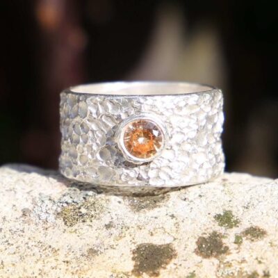 Handcrafted Silver Ring with Pattern – Created During a Team Event