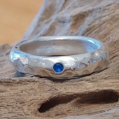 Handmade rounded profile ring created in an Art Clay Silver creative workshop