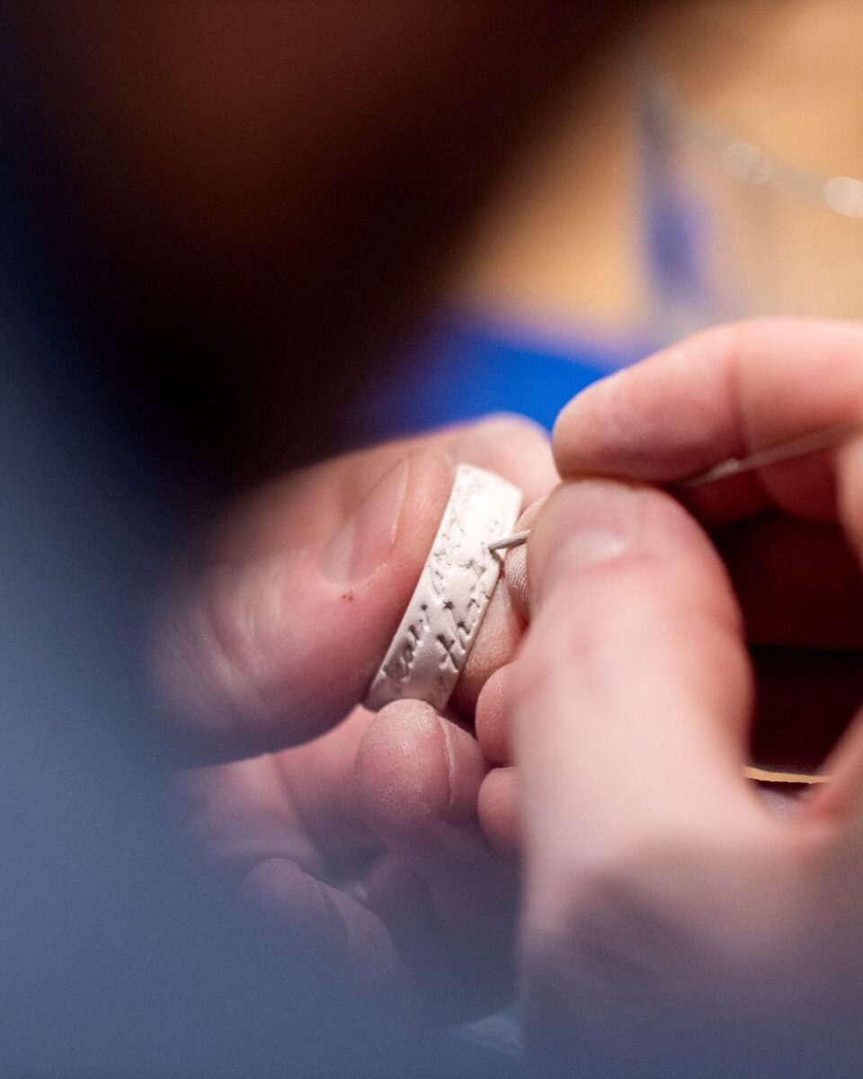 Creative activity Basel – participants creating unique silver jewelry pieces